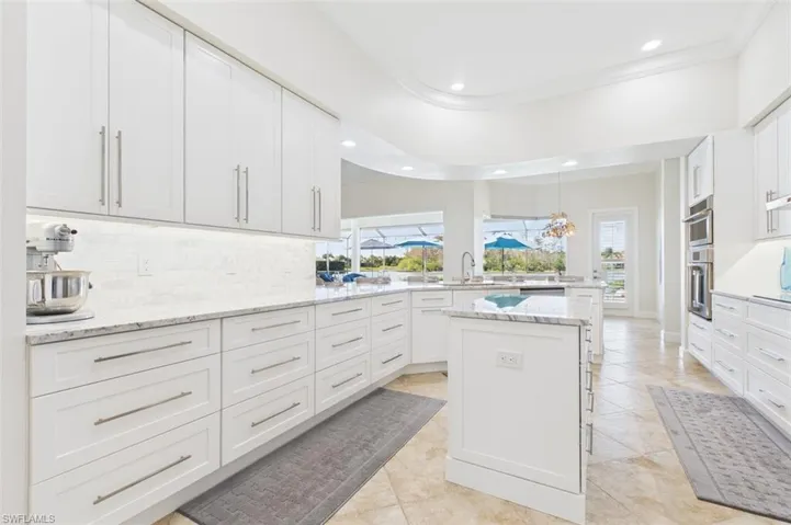 kitchen with tons of drawers and island