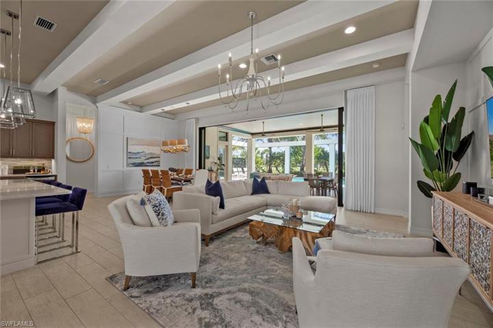 Living Room with high ceilings