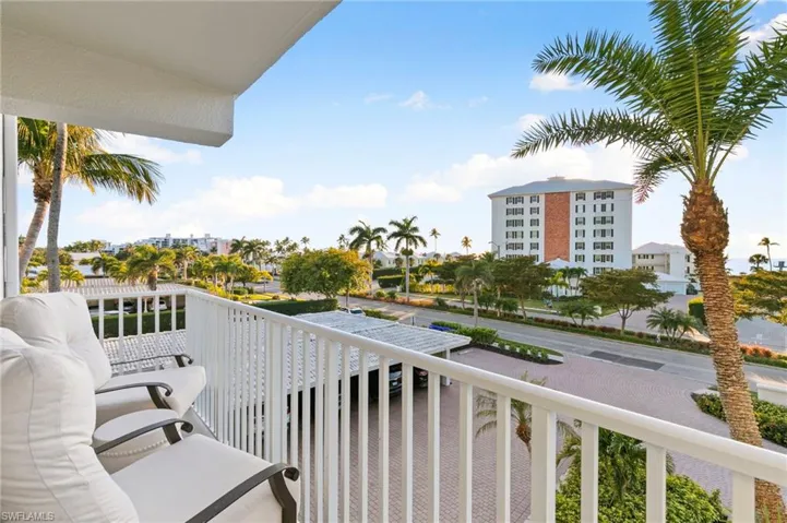 Outdoor balcony off of Master bedroom and large outdoor patio with Gulf Views