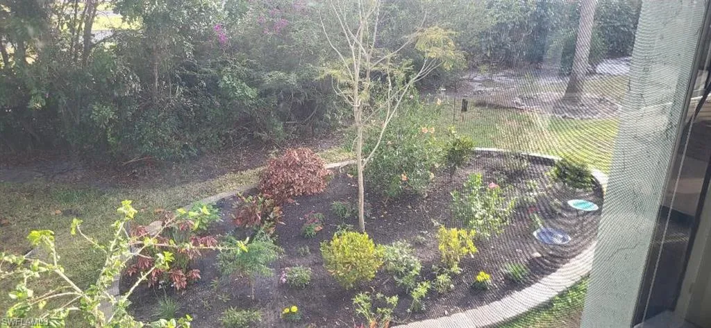 butterfly garden view from inside primary suite