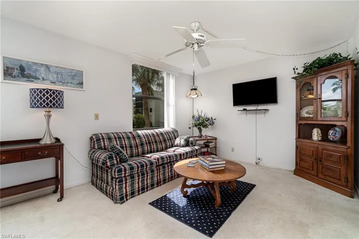 Large but den area wired for TV