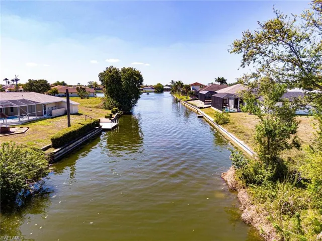 Close up view of canal looking west.