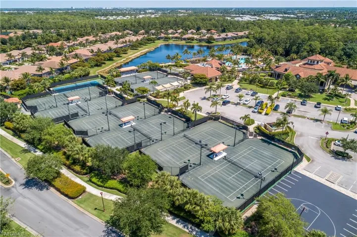 Aerial View Treviso Bay 8 Tru-Hard Tennis Courts
