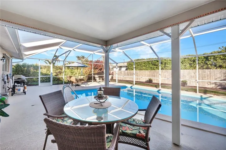 View of pool deck