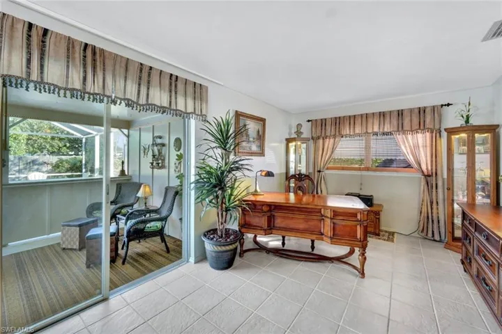 The Dining area is oversized and can be used as an office
