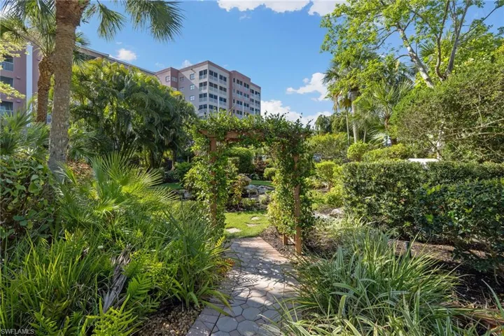Entrance to butterfly garden just off pool deck
