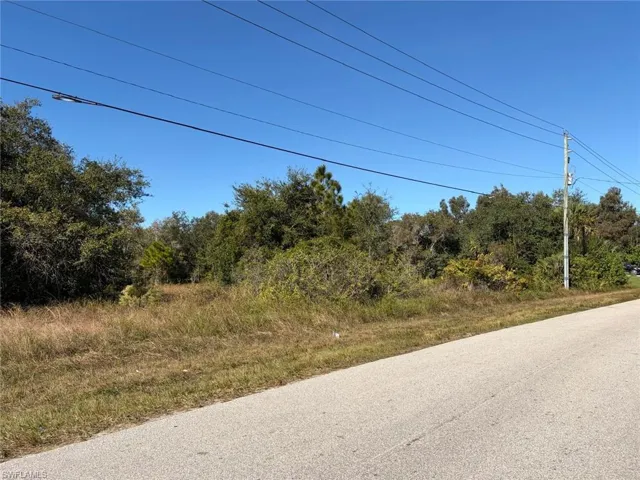 View of asphalt road with a wooded view