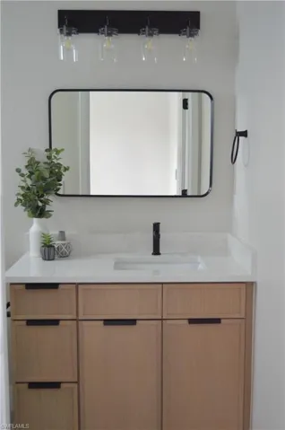 Bathroom featuring vanity