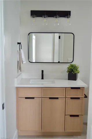 Bathroom featuring vanity