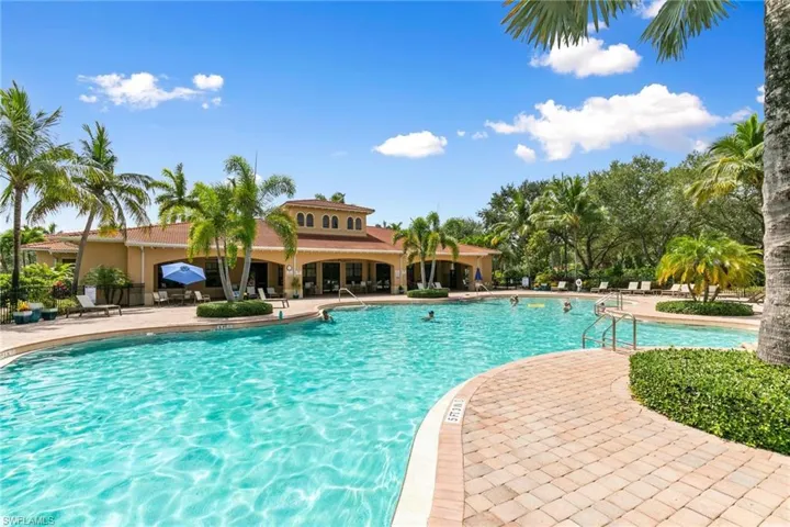 Community pool featuring a patio