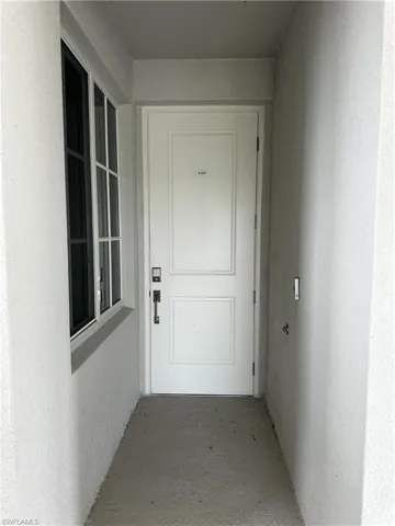 Front door with key pad entry