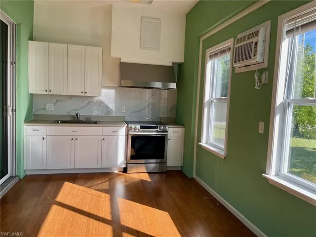 Outdoor kitchen, now in enclosed porch