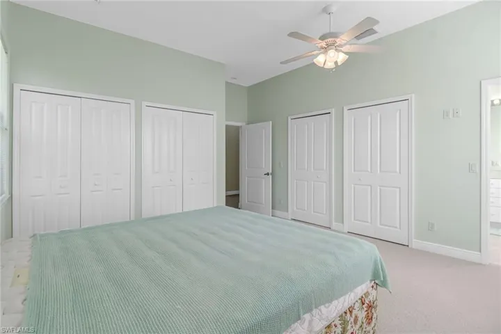 Master Bedroom #2, front of house view of multiple closets