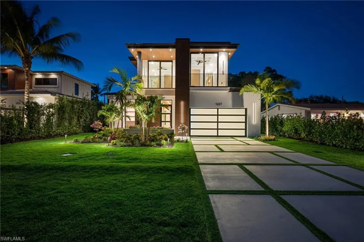 Front Elevation at Night