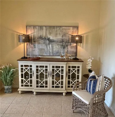 Bar with tile floors