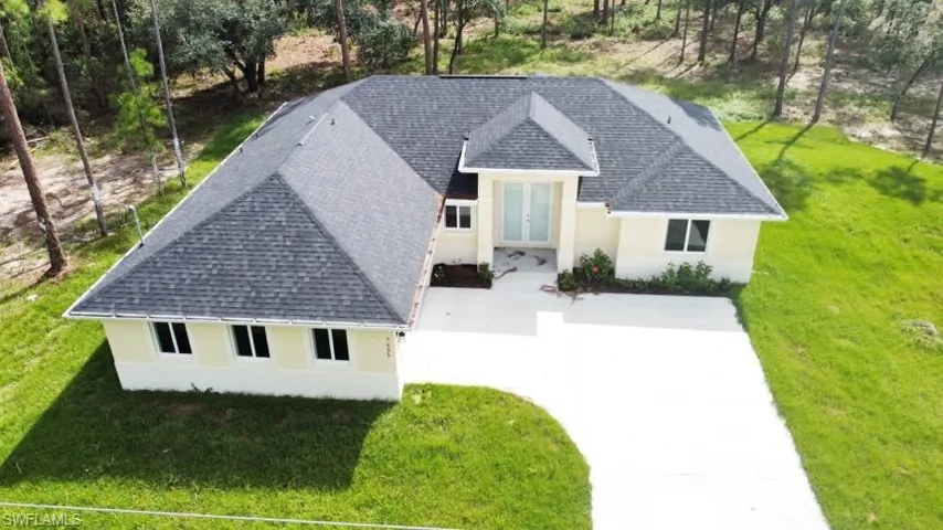 Birds eye view of property