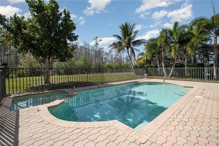 Check out this spa within the pool, taking turns swimming and relaxing, A mature tree for shading and privacy. The pool area is fenced for safety and conveniency.