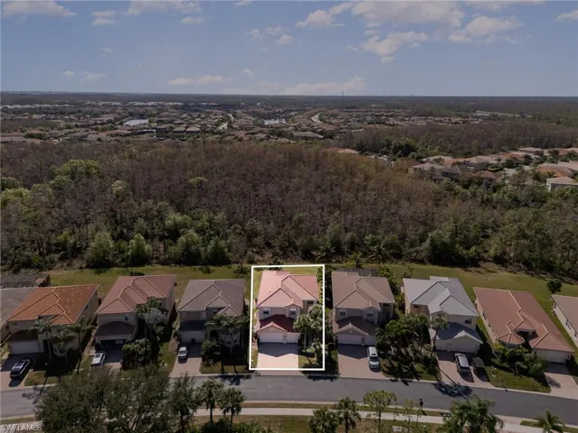 Birds eye view of property highlighted.