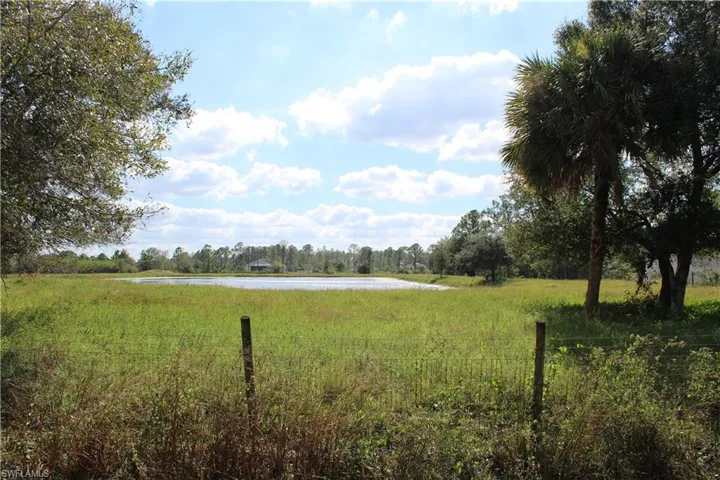 View of yard with a water view