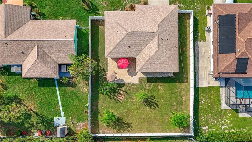 Birds eye view of property