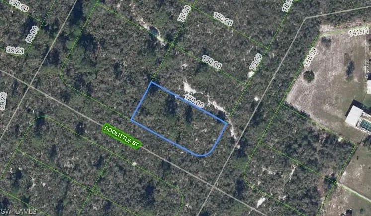 Plat Map. Illustrating the property's boundaries and dimensions along Doolittle St