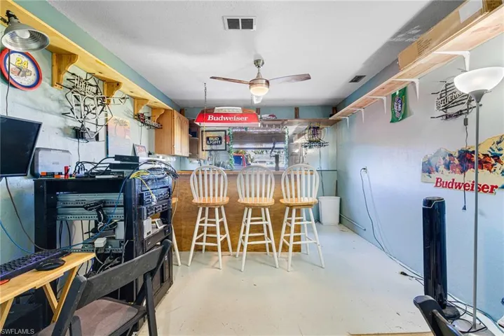 Flex space with built in bar