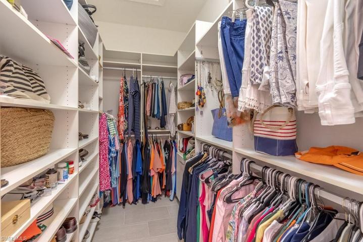 Large walk in closet in the main bedroom
