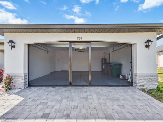 Retractable garage screen door.