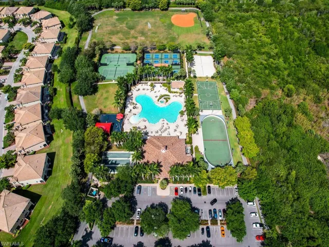 Birds eye view of property