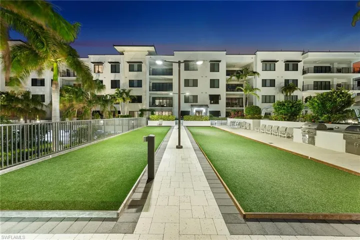 Bocce Courts at Night