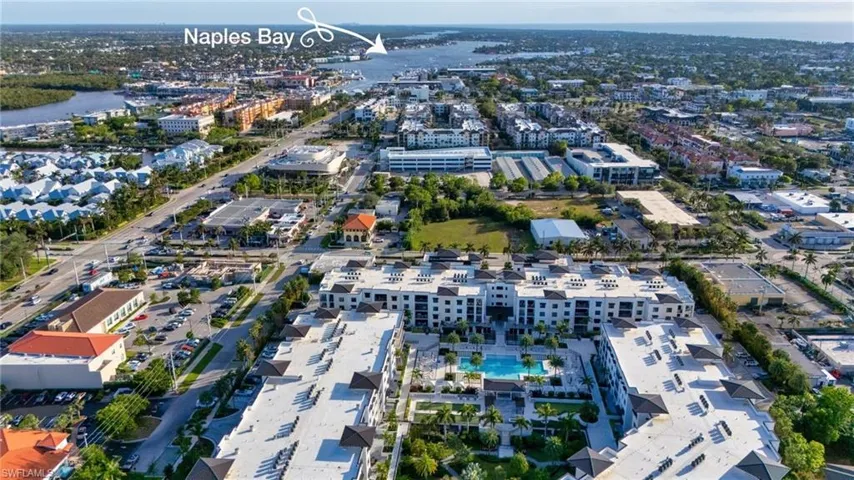 Aerial of 1111 Central, Gordon River, & Naples Bay