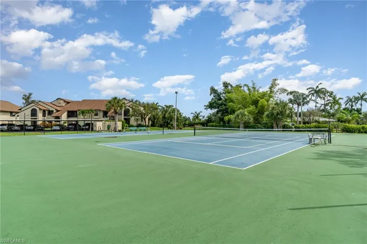 View of tennis court