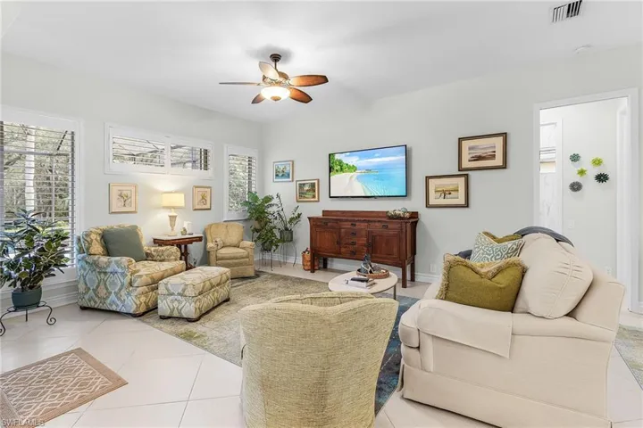Living room off kitchen area