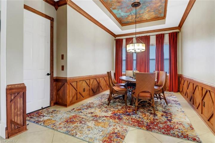 Custom wood work done in the dining room