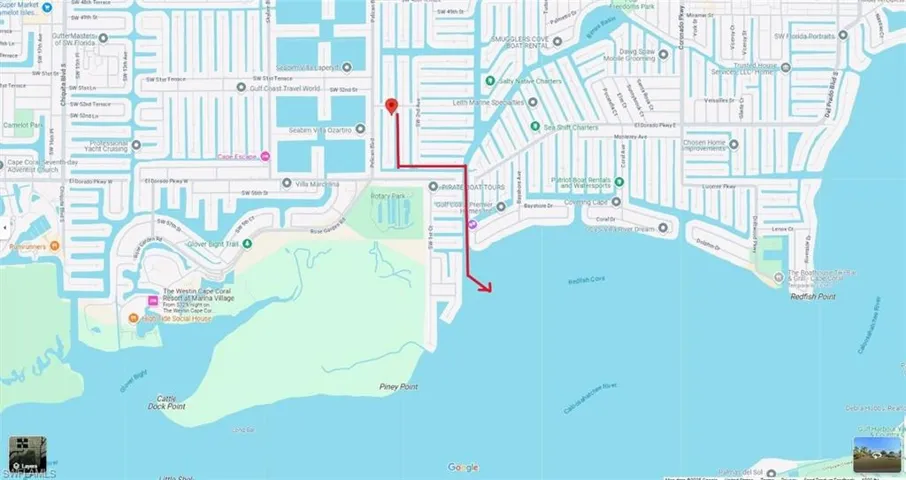 Path to the Caloosahatchee River