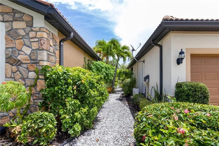 View of home's exterior with a garage