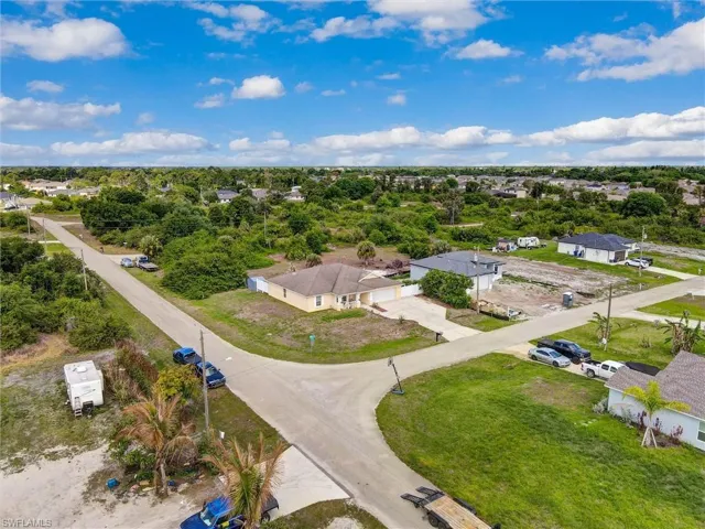 Aerial view of residential area