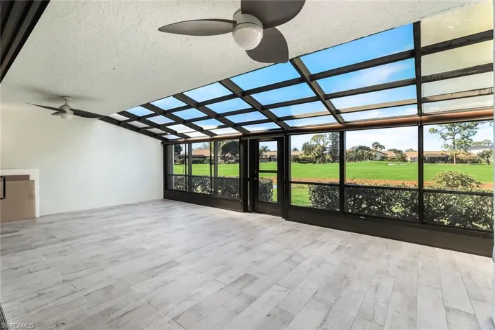 Super Size, Tiled Lanai with Lexan Panels and Vinyl Windows Wind rated to 75 Miles and Hour, Extra Heavy Rear Door to the Outside Greenspace