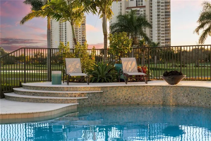 View of pool featuring patio surround