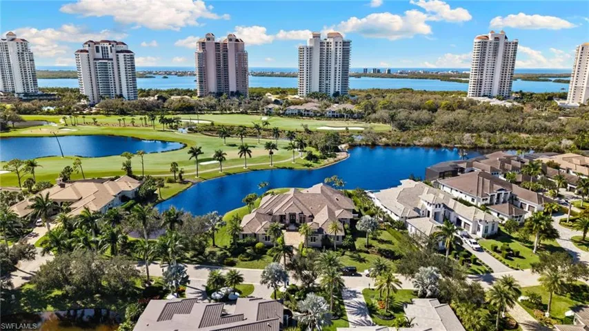 Drone / aerial view of a nearby body of water