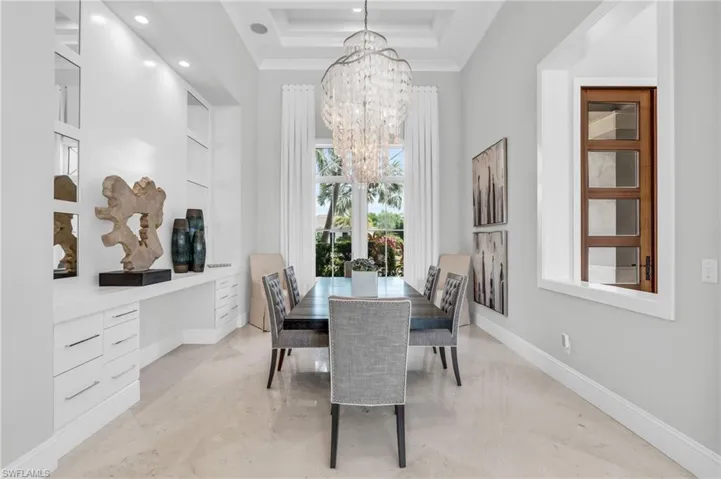 A formal dining area for added space for guests