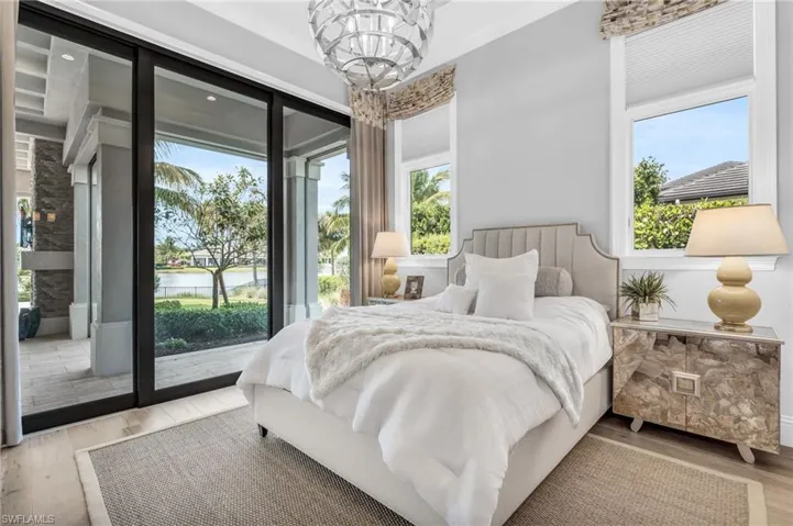 Guest Bedroom overlooking the lush landscaping