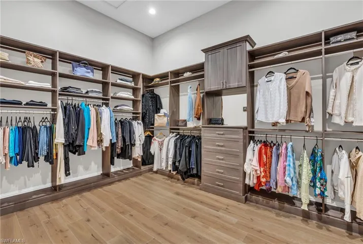 Expansive walk-in-closet