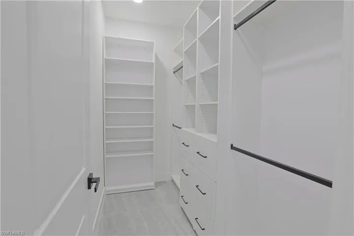 View of walk in closet