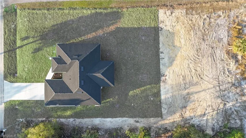 View from above of property