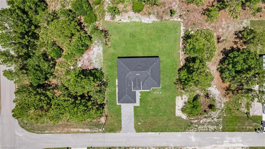 View from above of property