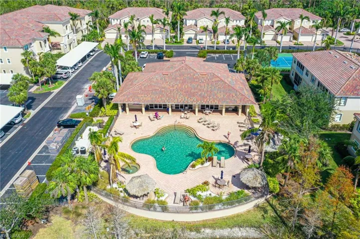 Birds eye view of property