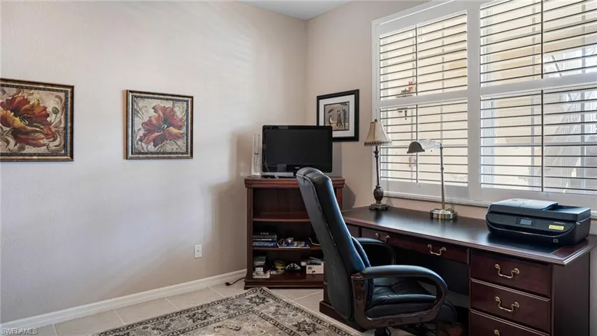 View of tiled office space