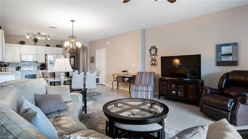 Tiled living room