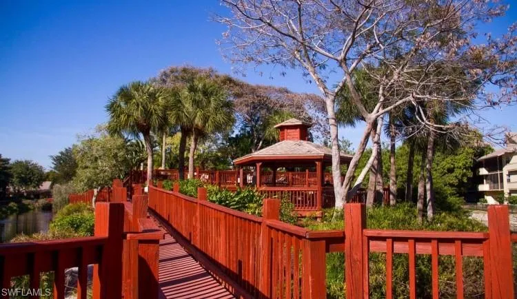 View of play area with a gazebo